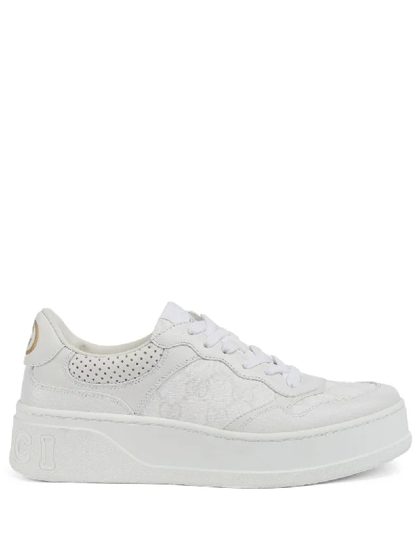 GUCCI Platform Sneakers with Leather Details - 4.5 cm Height