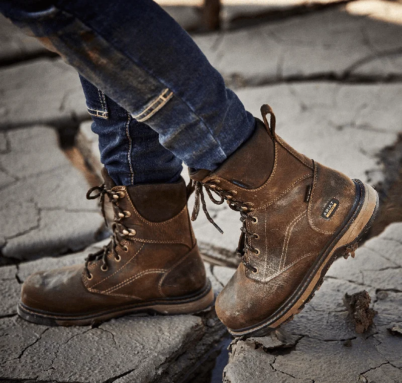 Ariat Women's Riveter 8"" CSA Glacier Grip Waterproof 400g Composite Toe Work Boot 10036707