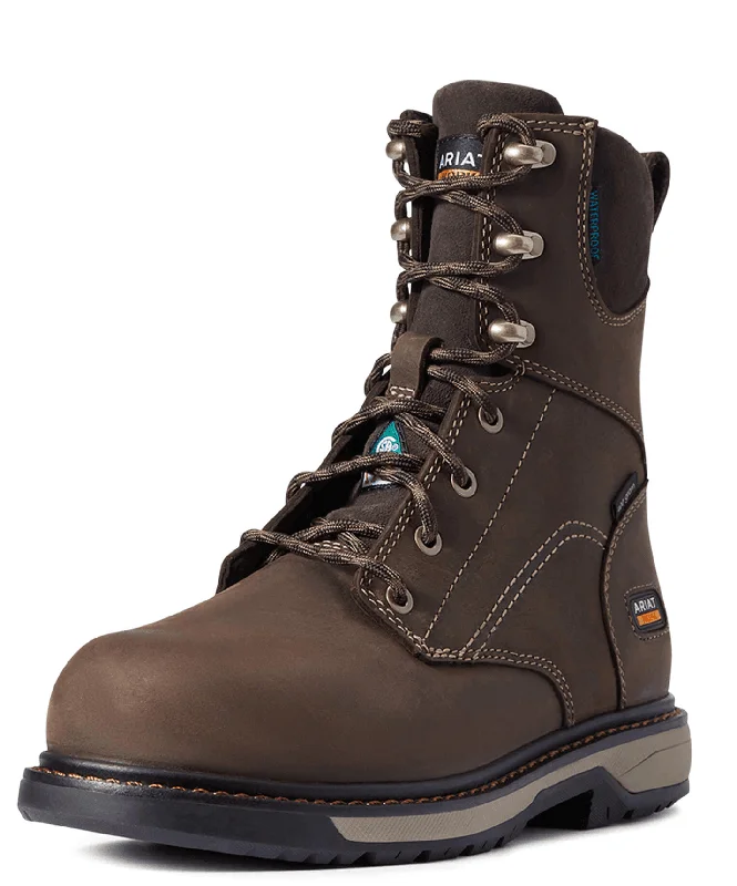 Ariat Women's Riveter 8"" CSA Glacier Grip Waterproof 400g Composite Toe Work Boot 10036707