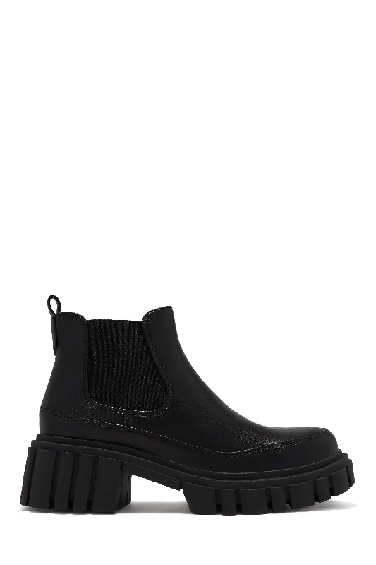 Cristen Pull On Ankle Boots - Black