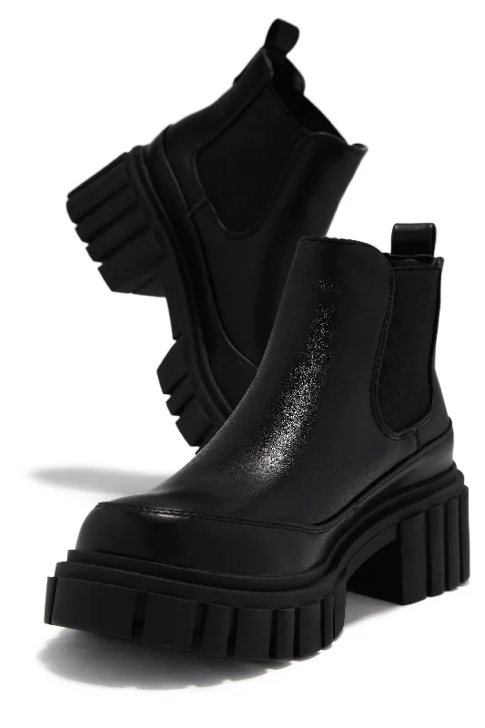 Cristen Pull On Ankle Boots - Black