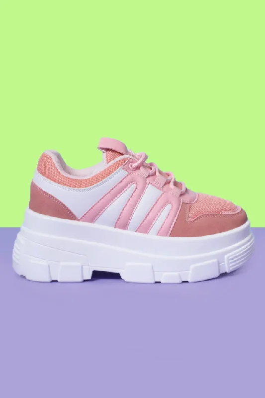 Missing In Action Platform Sneakers - Strawberry