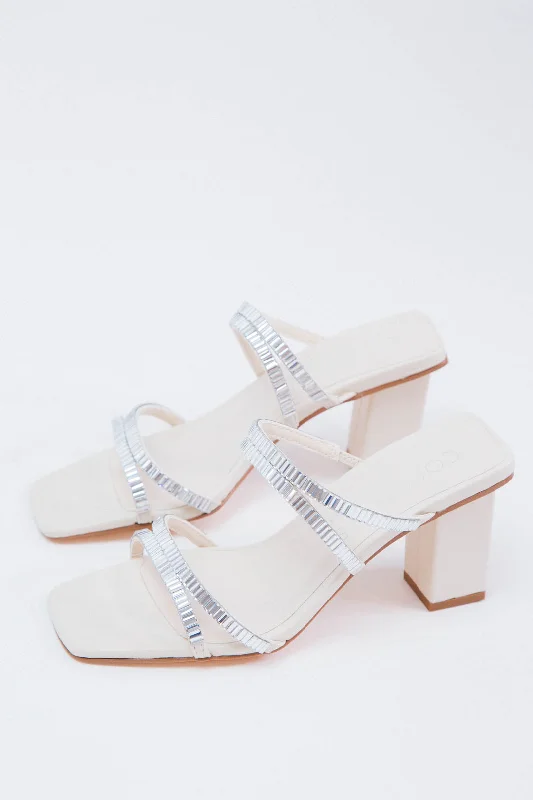 Aria Rhinestone Heel, White | Coconuts by Matisse