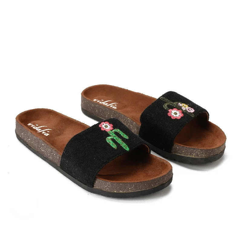 Black Cactus Slipper