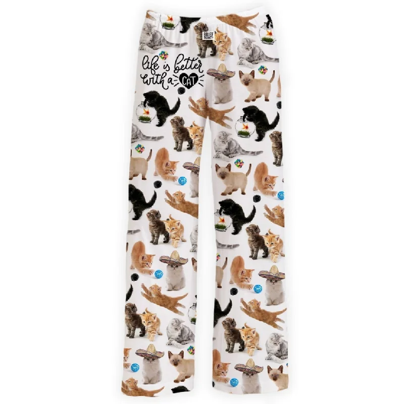 Lounge Pants - Cats/Kittens Life is better PJ Pants