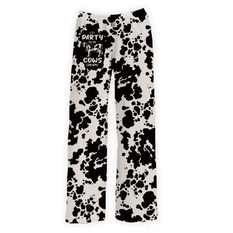 Lounge Pants - Party til the Cows Come Home Cow Print