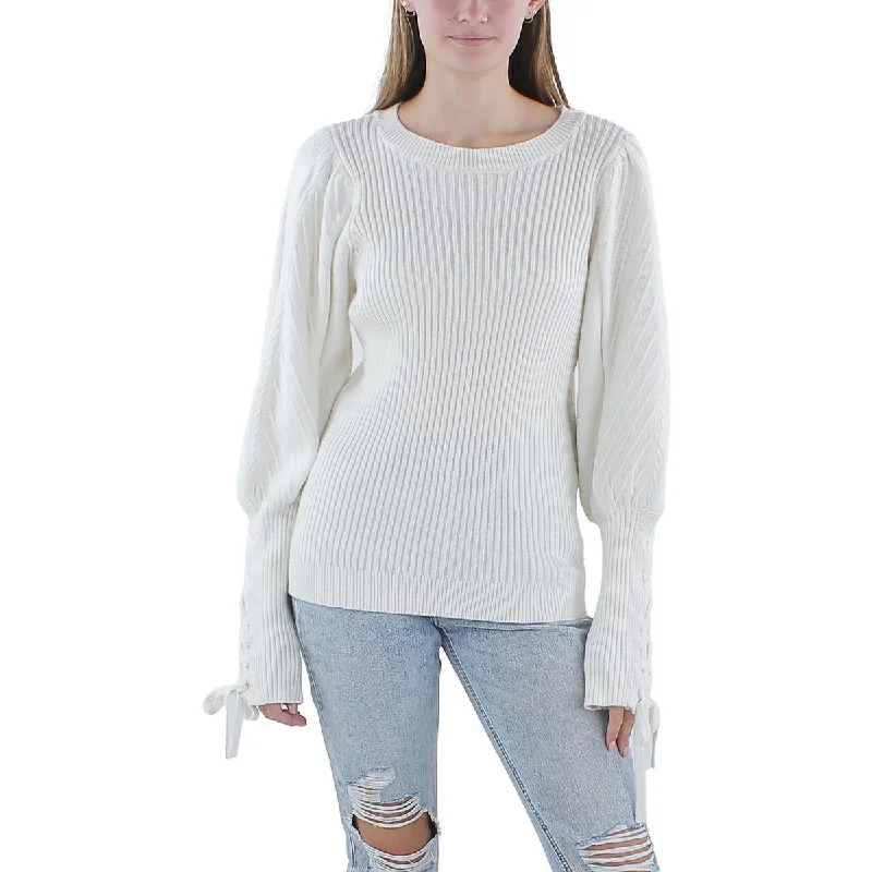 CeCe Womens Ribbed Knit Crew Neck Pullover Sweater College sweaters