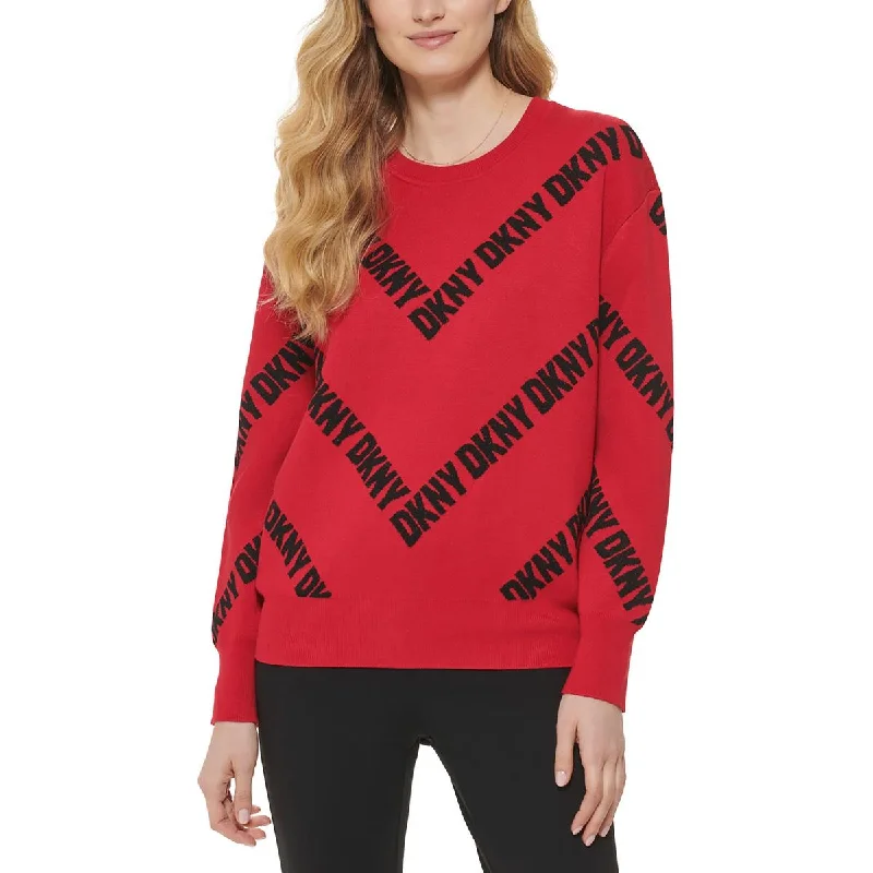 DKNY Womens Mockneck Long Sleeves Pullover Sweater Holiday sweaters