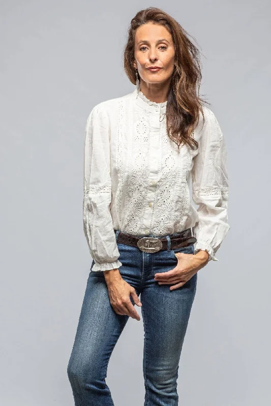 Ellie Eyelet Blouse In Off White Zara sweaters