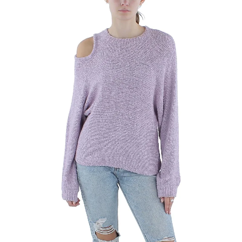 Hudson Womens Textured Cutout Pullover Sweater Travel-friendly sweaters