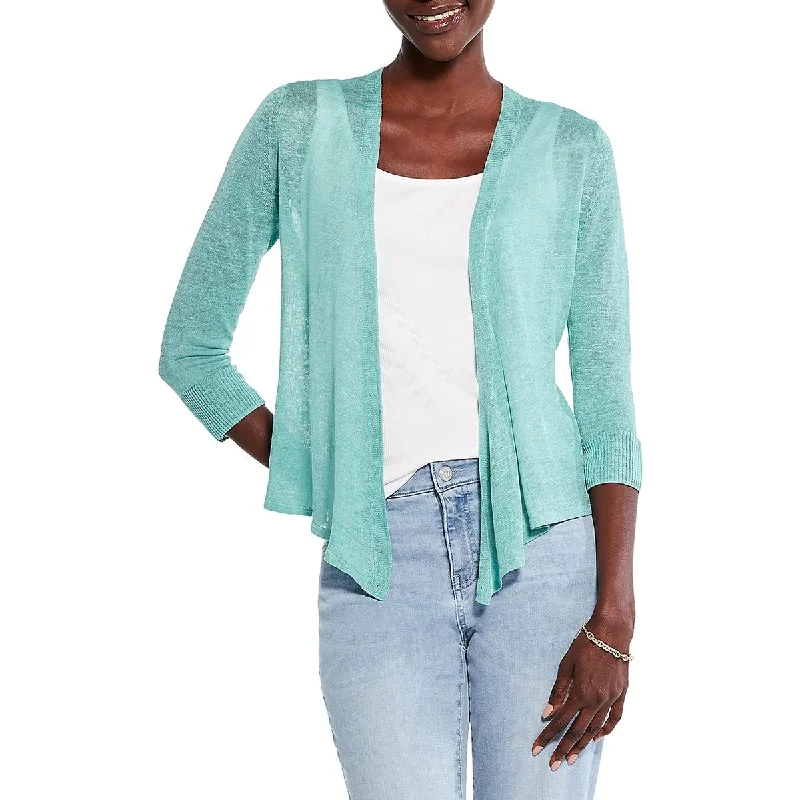 Nic + Zoe Womens Duster Ribbed Cardigan Sweater