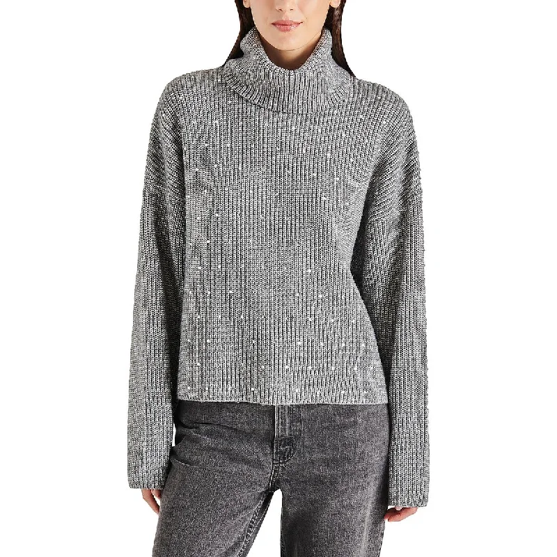 Steve Madden Womens Astro Heathered Long Sleeve Turtleneck Sweater Anti-pilling sweaters