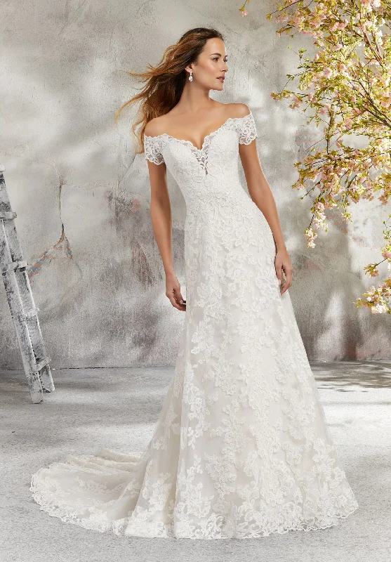 Morilee 5692 - Size 26 Embroidered Wedding Dress