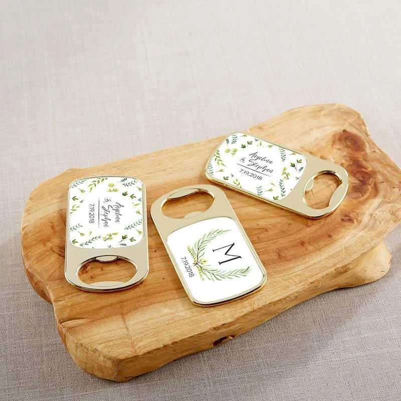 Personalized Gold Bottle Opener - Botanical Garden(24 Pcs)