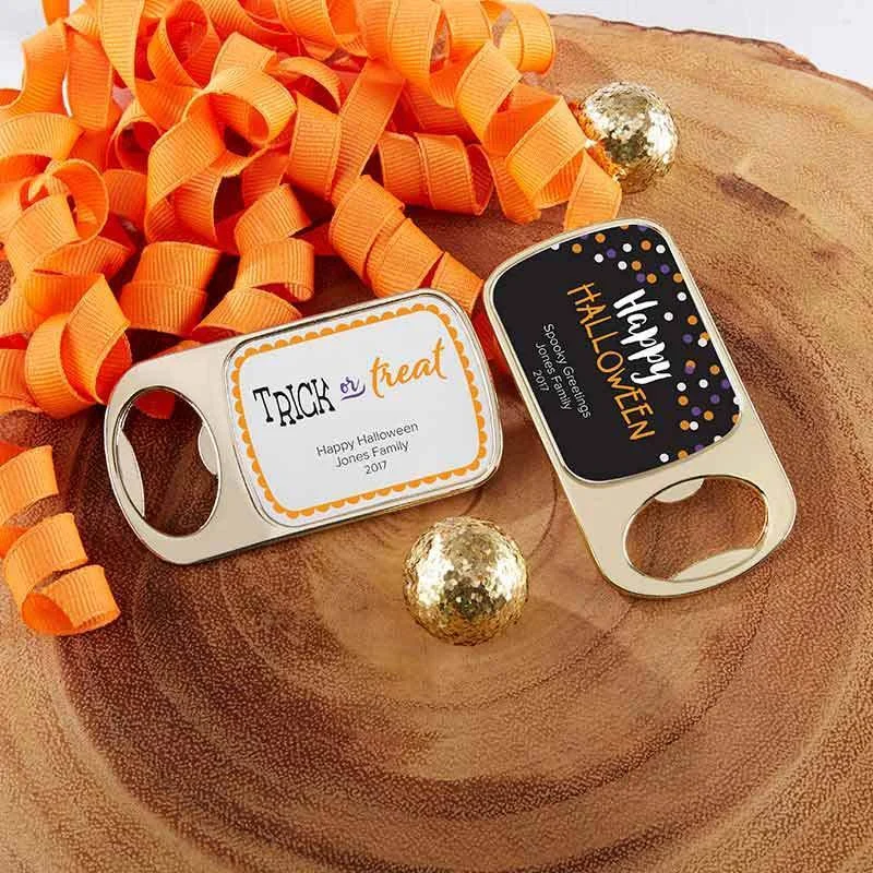 Personalized Gold Bottle Opener - Halloween(24 Pcs) Full Length Gown