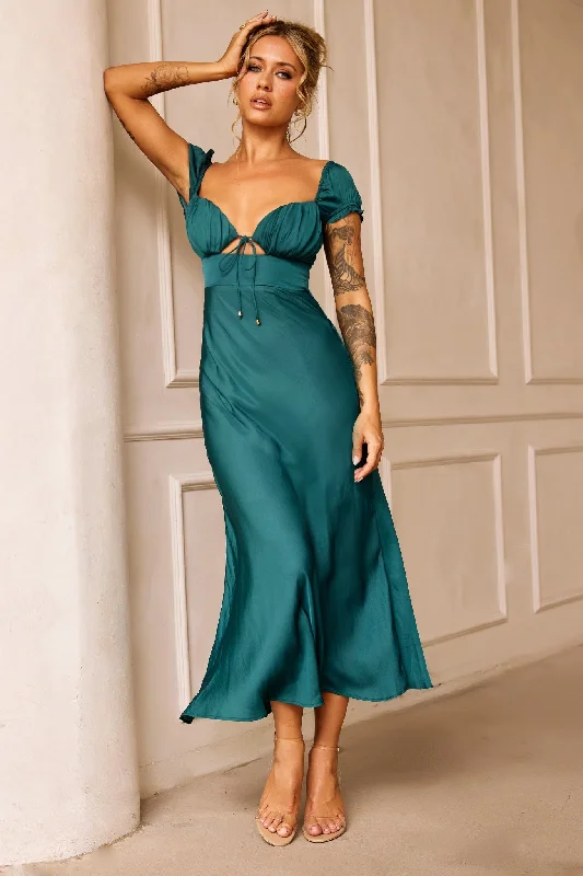 Jasmine Midi Dress - Forest Green Budget-friendly midi dresses