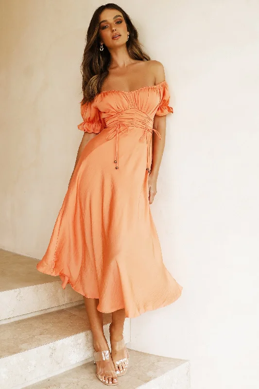 Mariner Midi Dress - Peach