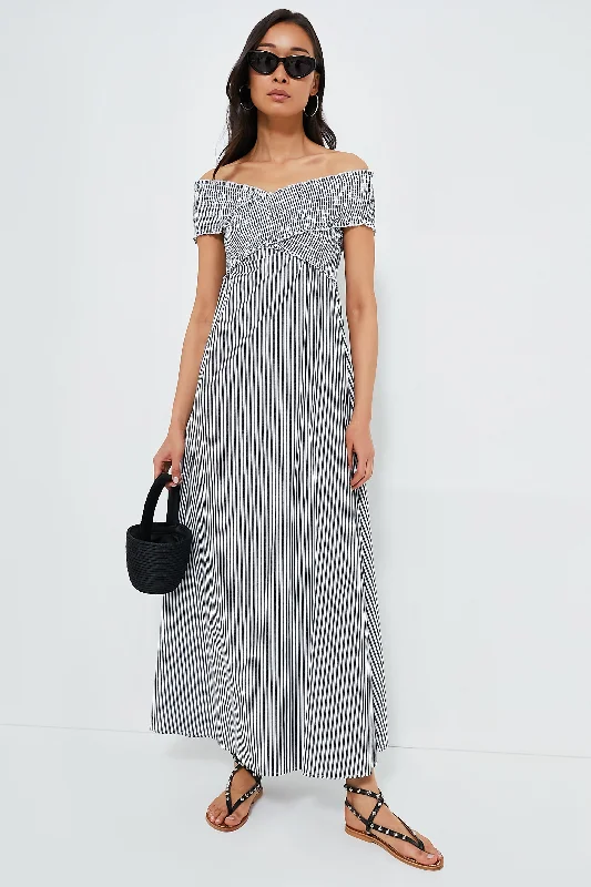 Black Stripe Santino Maxi Best maxi dresses for hourglass body shape