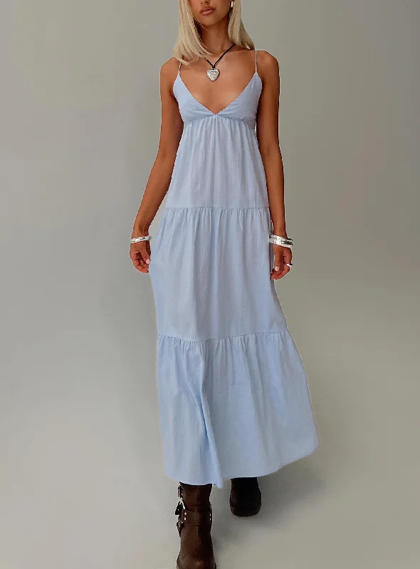 Chelsea Maxi Dress Blue Spring maxi dresses