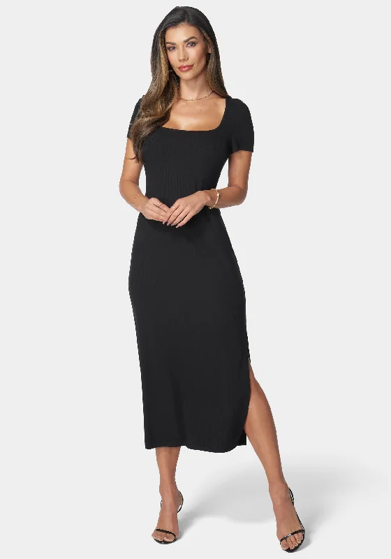 Square Neck Maxi T-Shirt Dress Clubbing maxi dresses