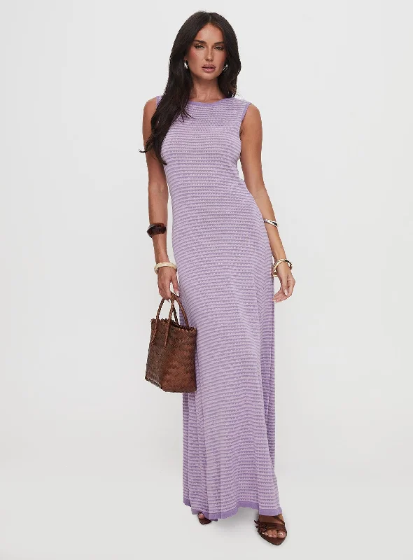 Tavison Maxi Dress Purple Smocked maxi dresses