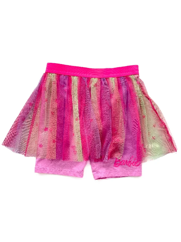 Barbie bike shorts with tulle skirt (7Y)