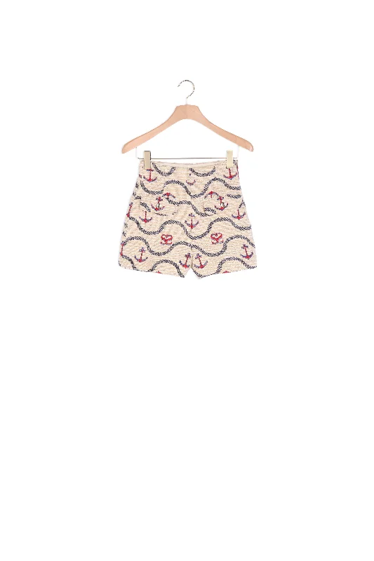 Short en jacquard fantaisie Slim Fit Mini Skirt