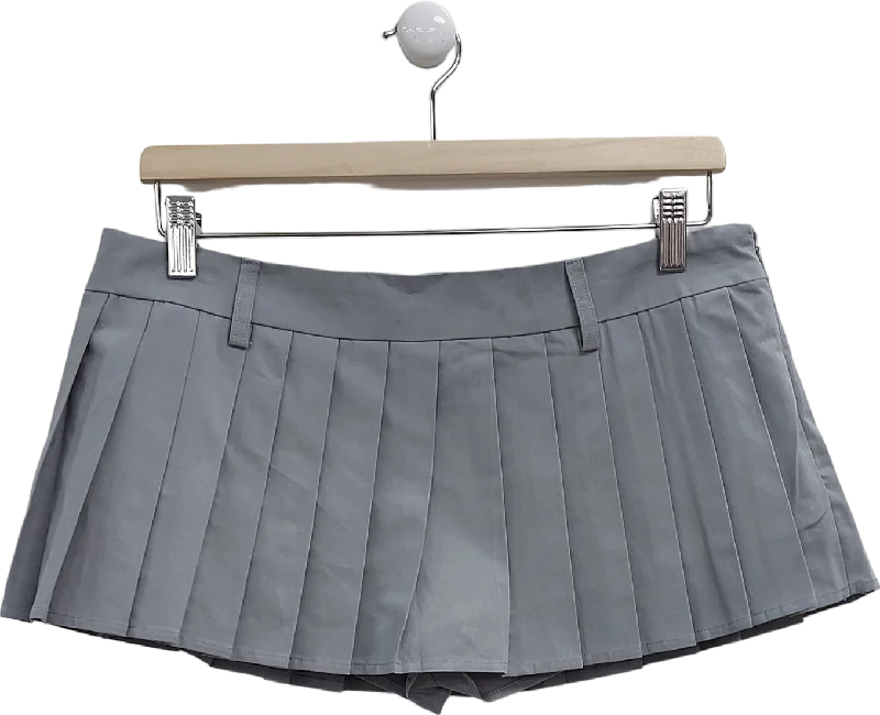 Lioness Grey Rider Mini Skirt UK S Mini Skirt Chic