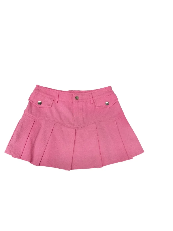 Skirt Mini & Short By Altard State In Pink, Size: S Leather Mini Skirt