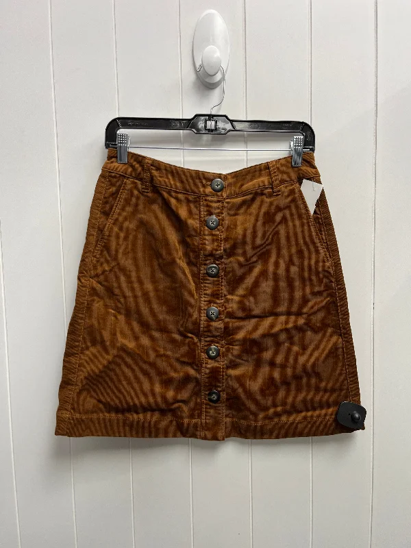 Skirt Mini & Short By Cabi In Tan, Size: 4 A-line Denim Skirt