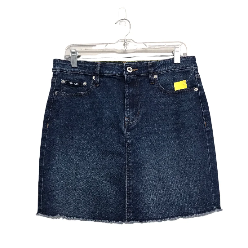 Skirt Mini & Short By Dkny In Blue Denim, Size: 8 Classic Denim Mini