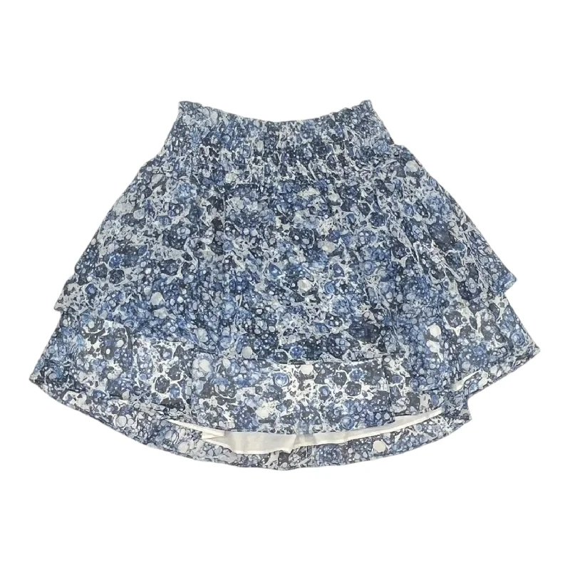 Skirt Mini & Short By Express In Blue & White, Size:S Mini Skirt with Pockets