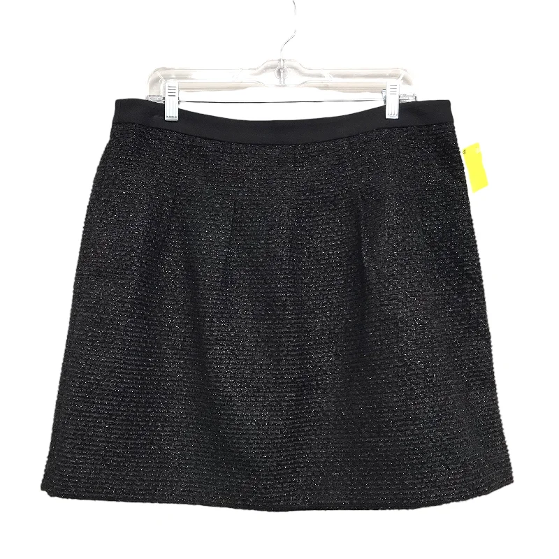 Skirt Mini & Short By Loft In Black, Size:12 Button-front Mini Skirt