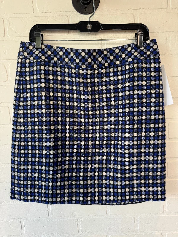 Skirt Mini & Short By Talbots In Blue & White, Size: 10 Bold Mini Skirt