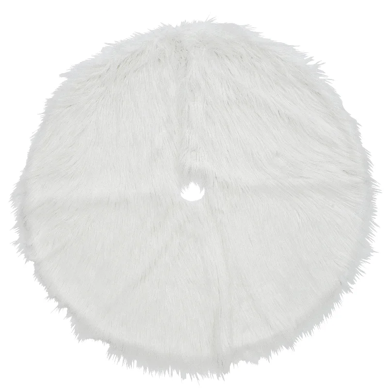 48 in. General Store Collection White High Pile Tree Skirt