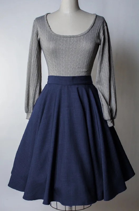 Haute Circle Skirt - Navy Chiffon unclassified skirts