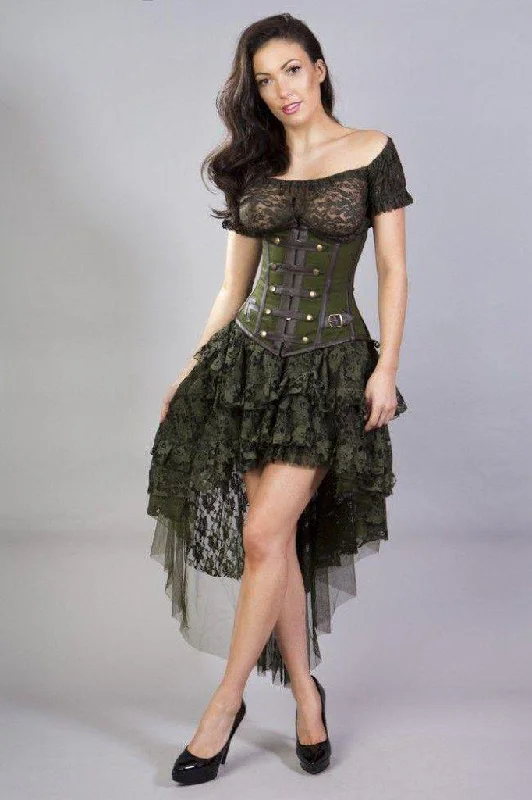 Ophelie Burlesque High Low Skirt In Lace Color block unclassified skirts