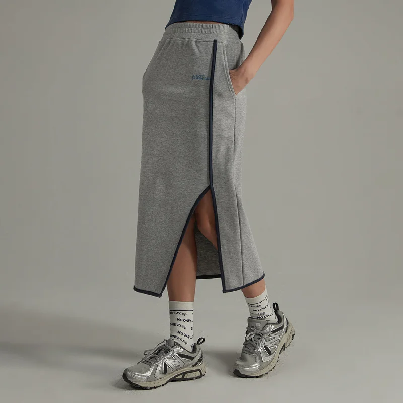 Side Slit Long Sport Skirt A-line Maxi Skirt