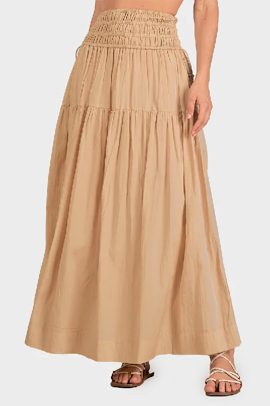 Elan Tiered Maxi Skirt Sleek Maxi Skirt