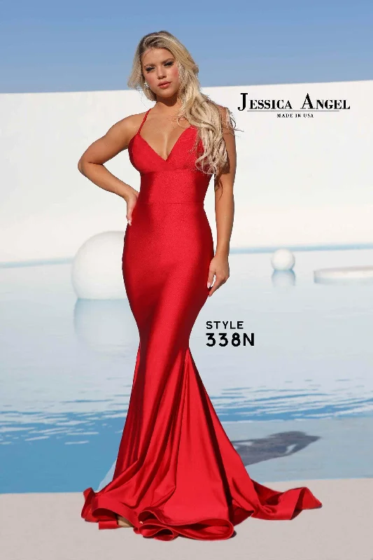 Jessica Angel Spaghetti Strap Long Formal Gown 338N Flowy party dresses