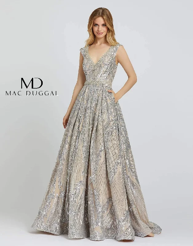 Mac Duggal Long Prom Dress Formal Beaded Ball Gown Sale Engagement party dresses