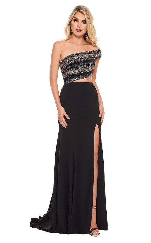 Rachel Allan Prom Long Off Shoulder Beaded Gown 6525 Maternity party dresses