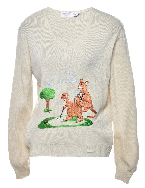 Animal Design Jumper - M Lightweight unclassified dresses