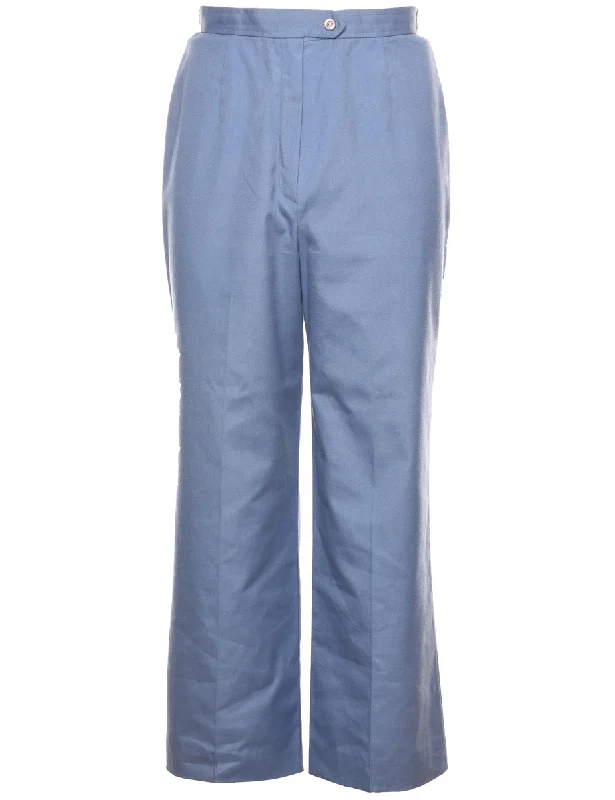 Aqua Blue Flared Leg Trousers - W28 L29 High-end unclassified dresses