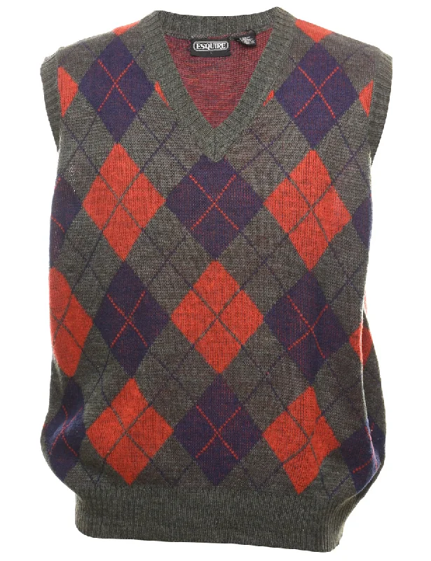 Argyle Vest - L