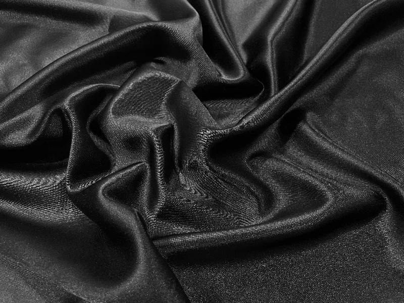 Black Plain Premium Satin Fabric Earthy tone unclassified dresses