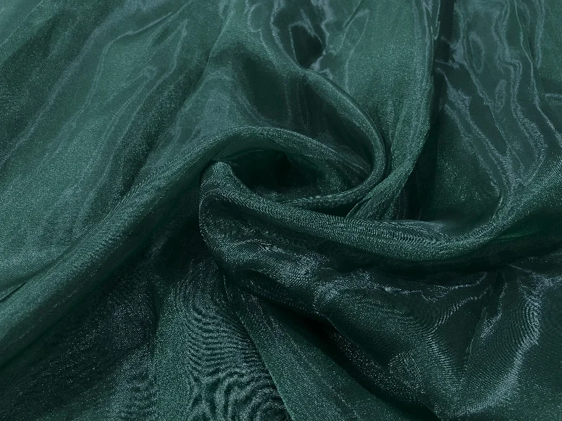 Bottle Green Plain Organza Fabric Short unclassified dresses