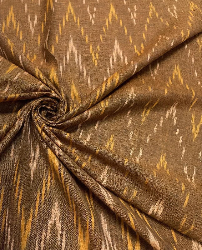 Brown Chevron Handloom Ikat Cotton Fabric Color block unclassified dresses