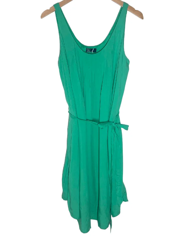 Cool Summer Green Pleated Swing Dress Stretchy unclassified dresses