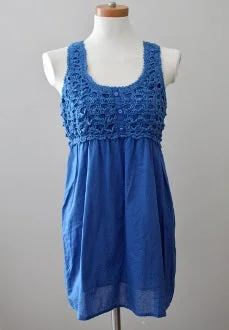 Cool Summer Lupine Blue Boho Dress Bright color unclassified dresses